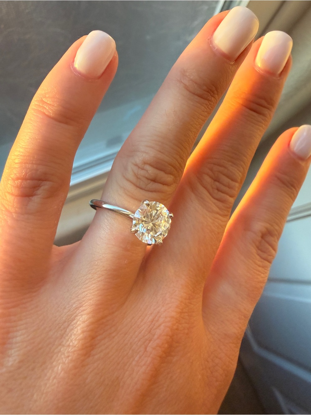 3 Carat Lab Grown IGI Certified Solitaire Ring in 14k white gold